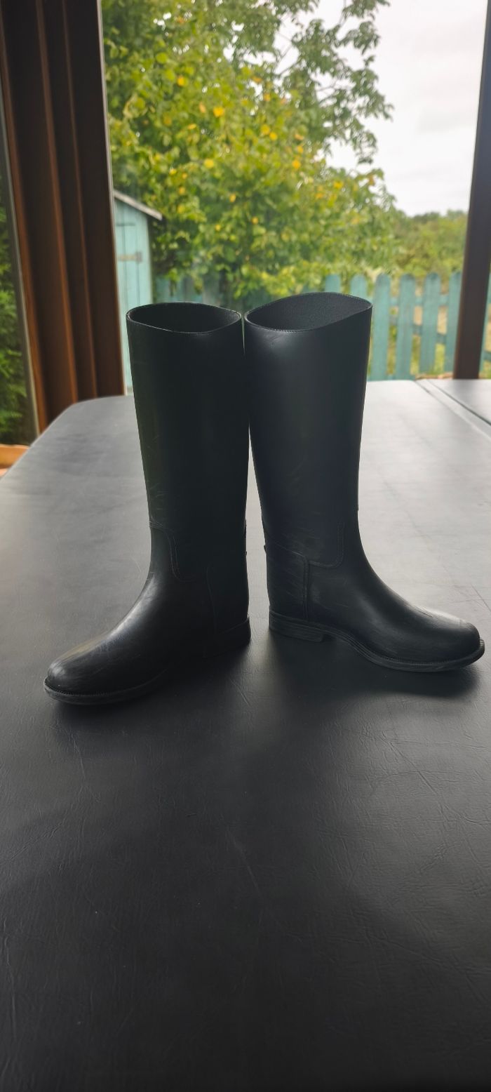 Bottes d'équitation 34 enfants Fouganza Decathlon taille 34 - photo numéro 4