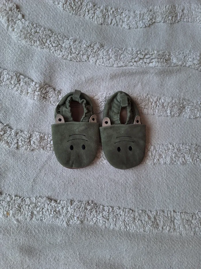 Chausson cuir bébé 6-12 mois - photo numéro 3