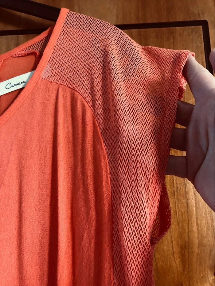 Blouse orange coton neuve 40 Carminn - photo numéro 3