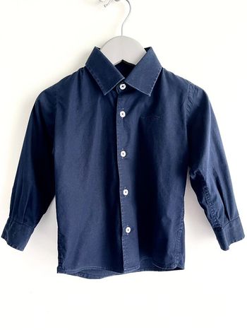 Chemise italienne unie bleue marine Manuell & Franck