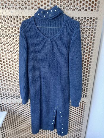 Robe pull bleu marine