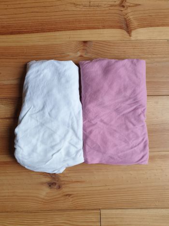 Lot de 2 draps housse 60 x 120 cm