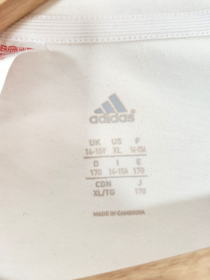 T-shirt Adidas Manches Courtes Blanc - Taille 14-15 Ans (US XL) - photo numéro 3