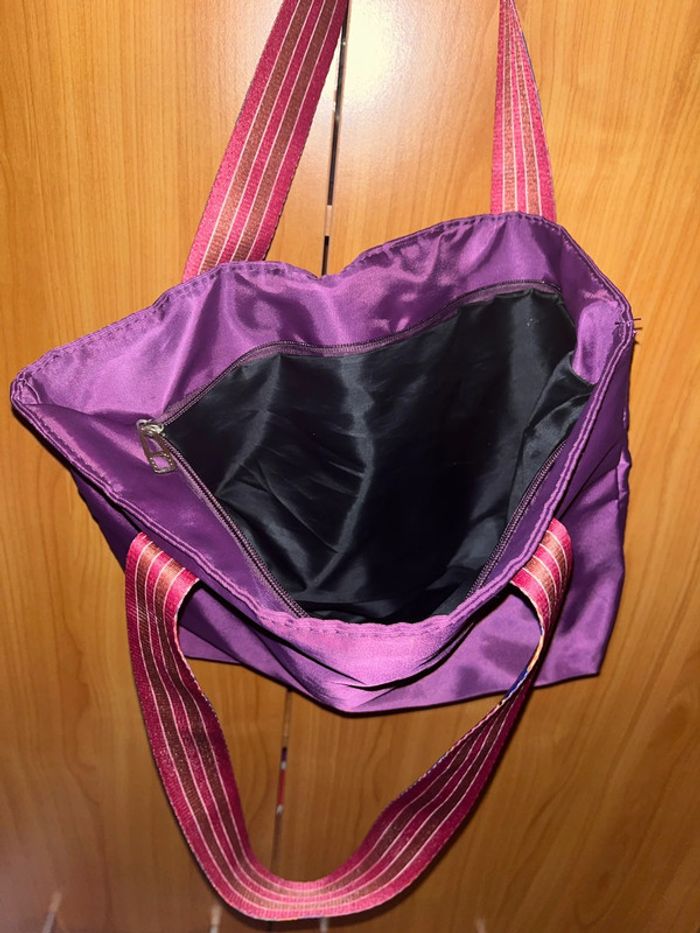 Sac à mains violet avec anses coloré (moyen) - photo numéro 6