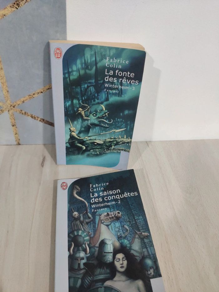 Lot 2 livres poches Winterheim 2 et 3 fantasy fonte rêves saison conquêtes Colin