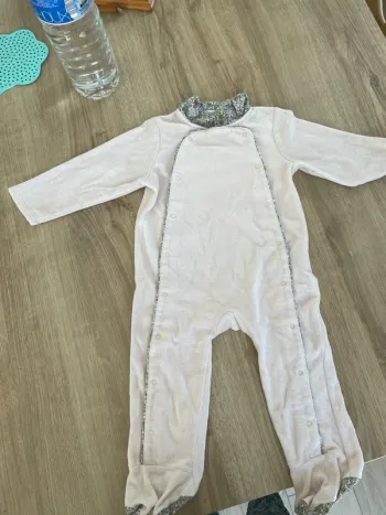 Pyjama velours rose pale