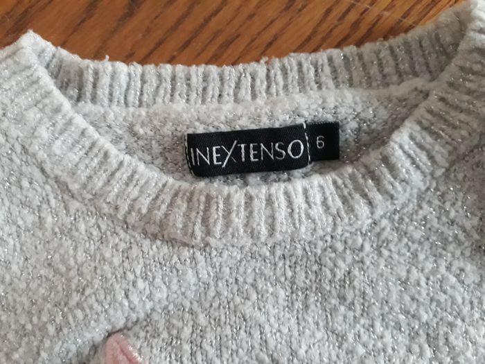 Pull robe gris avec une licorne In extenso  6 ans - photo numéro 3