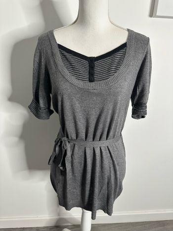 Tunique grise et noire Kiabi T40 L