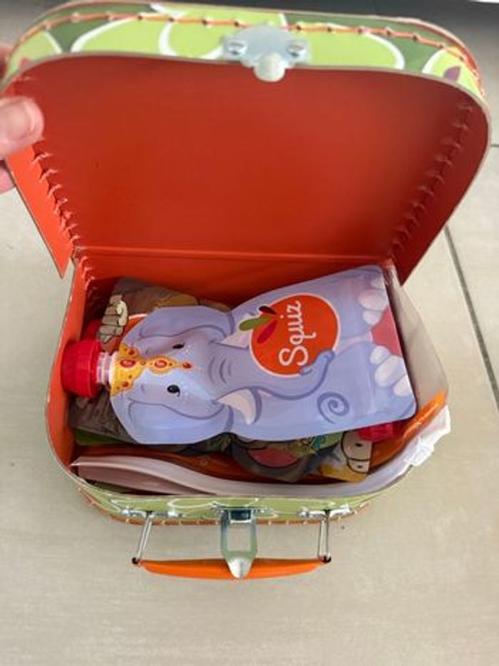 Neuve valisette squiz jungle gourdes compotes lavables - photo numéro 6