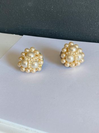 Boucles d’oreilles clips fantaisie à perles