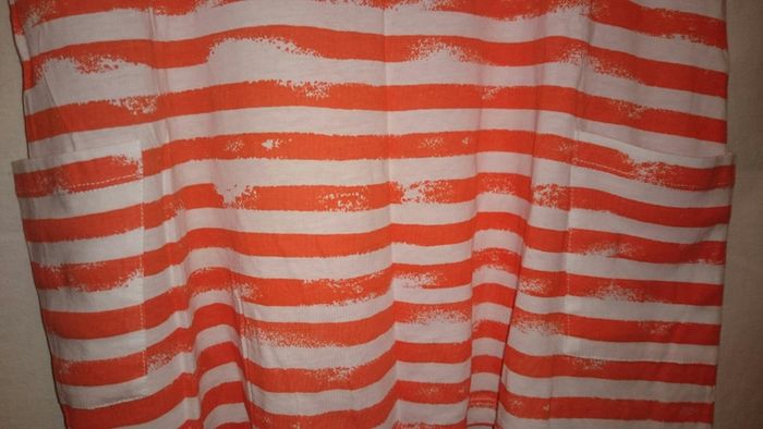 Débardeur rayé orangé et blanc - photo numéro 3