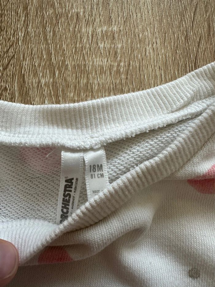 Pull blanc motifs cœurs - photo numéro 3