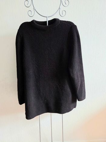 Pull noir en grosses mailles Pull & Bear - Taille M 38 (Bon état)