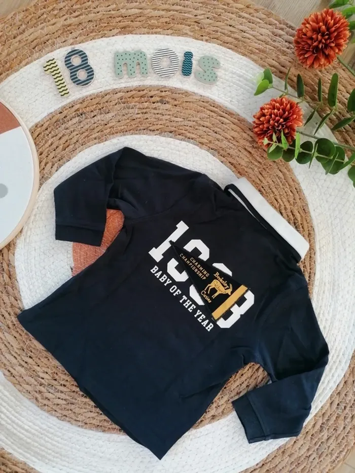 Tee-shirt/polo manches longues - Tape à l'oeil - 18 mois - photo numéro 3