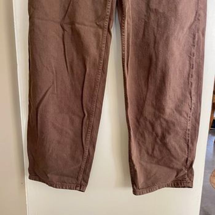 Pantalon large marron en velours côtelé 100% coton taille 42 Stradivarius V074 - photo numéro 3