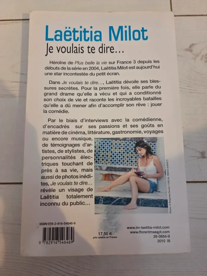 Livre Je voulais te dire – Laëtitia Milot - photo numéro 2