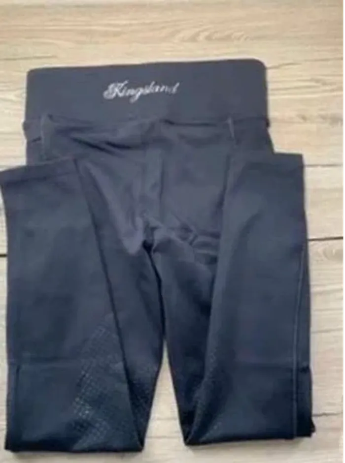 Legging Équitation Kingsland Bleu – Taille S – Très Bon État Grip - photo numéro 4