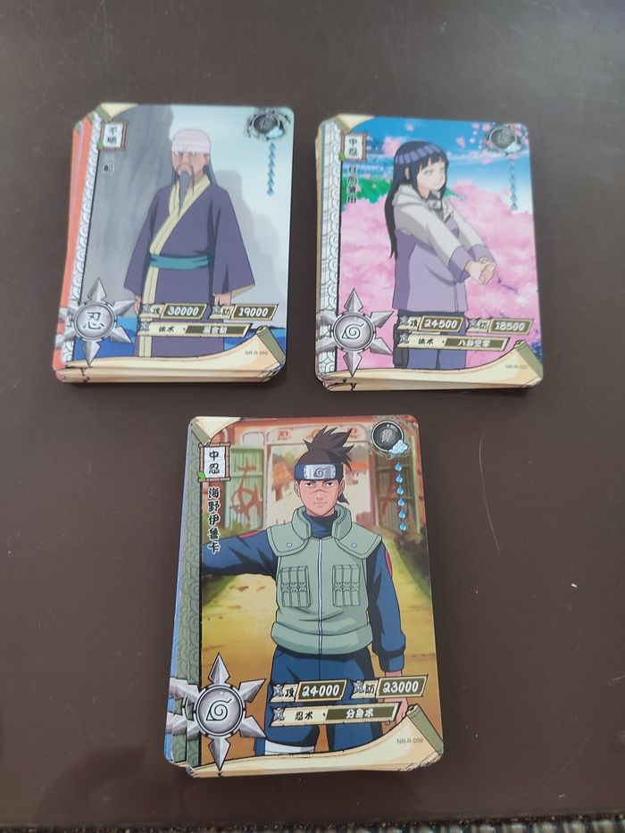 Lot de 39 cartes naruto