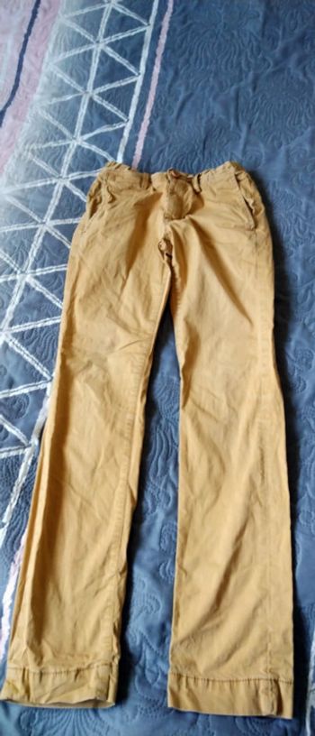 Pantalon chino stretch beige garçon 12 ans teddy smith