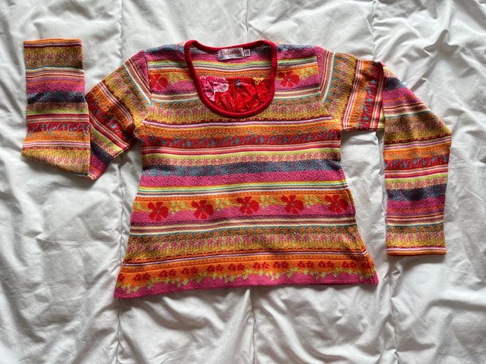 Joli pull multicolore Clayeux