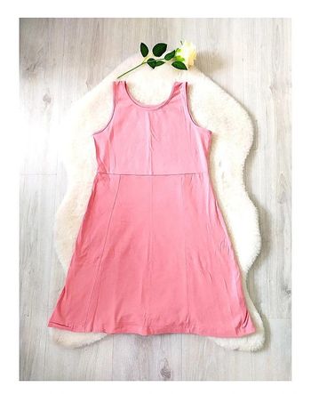 Robe été fille rose corail sans manches coton stretch Pepperts 10-12 ans