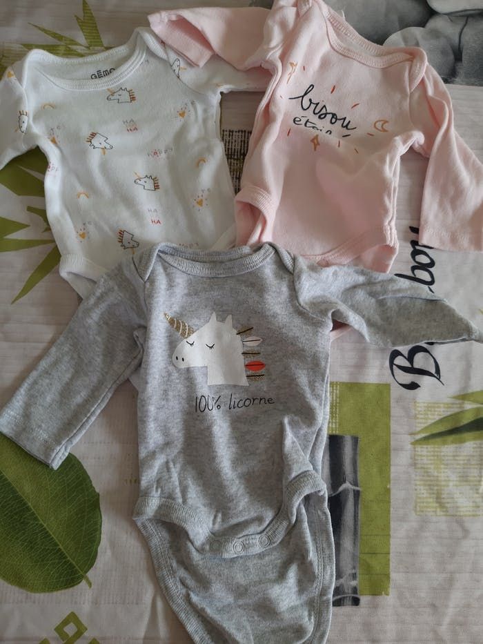 Bodies Manche longue 1 mois fille