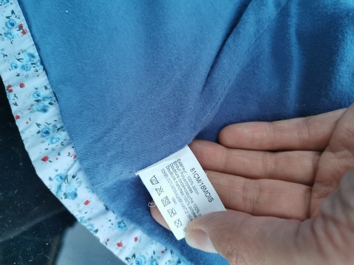 Trench court bébé fille bleu motif liberty 18 mois boutchou excellent état - photo numéro 5