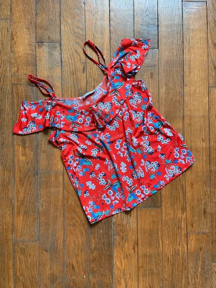 Blouse rouge cache cache taille 36 s - photo numéro 3