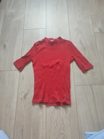 T-shirt rouge mi manche