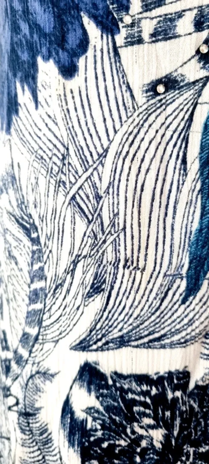 Robe desigual bleu blanche imprimé 42 - photo numéro 6
