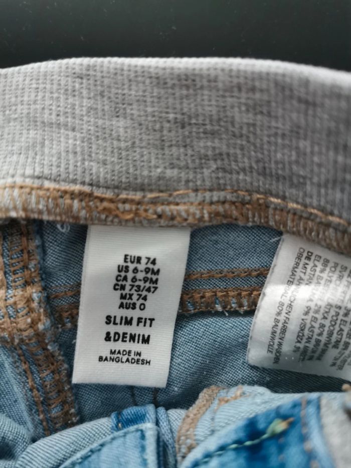 Jean H&M T 6/9 mois - photo numéro 2