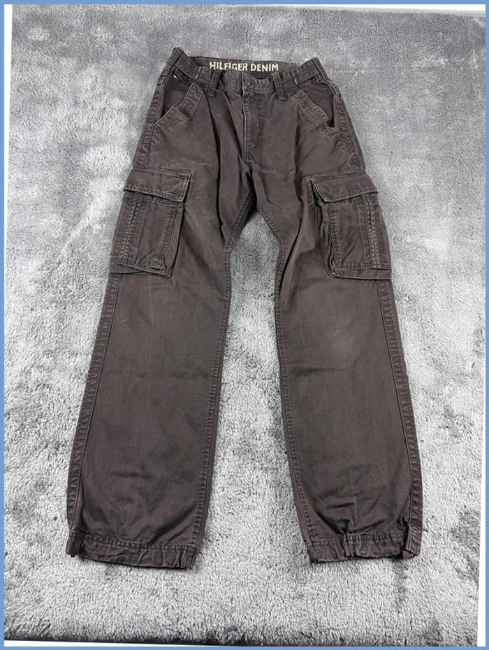 Pantalon large cargo Vintage Tommy Hilfiger Marron Taille W31