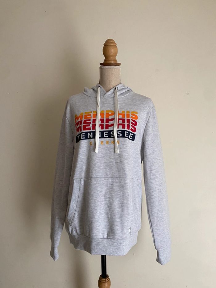 Sweat à capuche gris memphis
