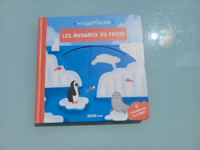 Livre animé à tirettes et roues  🦭 Les Animaux du Froid 🐧 58 - photo numéro 2