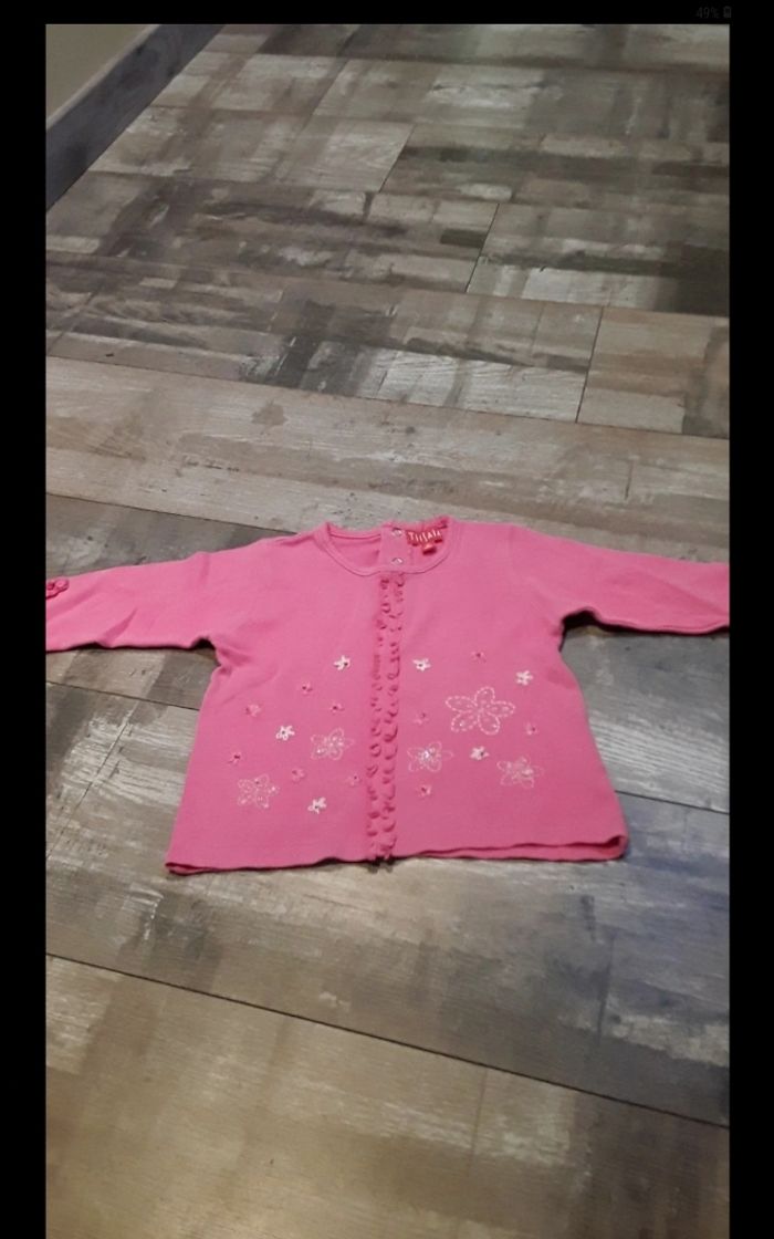 Tee shirt manche longue rose