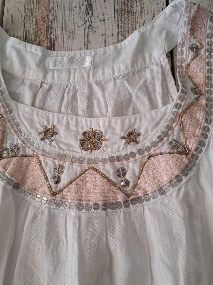 Blouse vintage liseret brodé - photo numéro 3