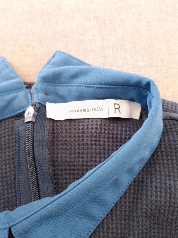 C58 blouse bleu MademoiselleR XS - photo numéro 3