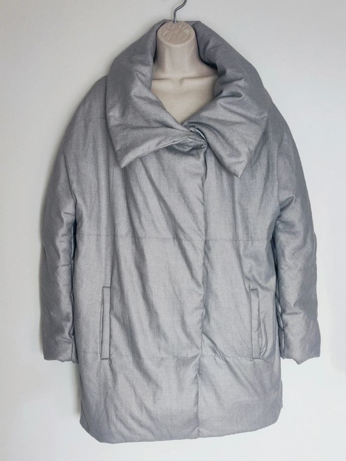 Manteau veste matelassé épais argenté col / Camaïeu - 38/M à 40/L oversize, 42/XL à 44/XXL - photo numéro 7