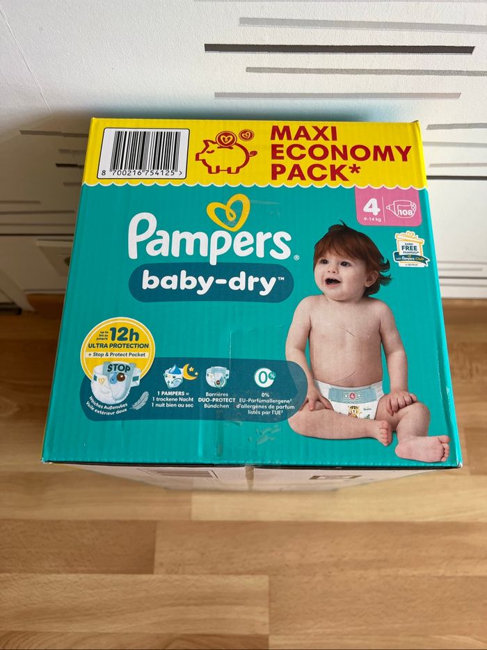 Couche Pampers Baby-dry taille 4 9-14kg 108 couches - photo numéro 5