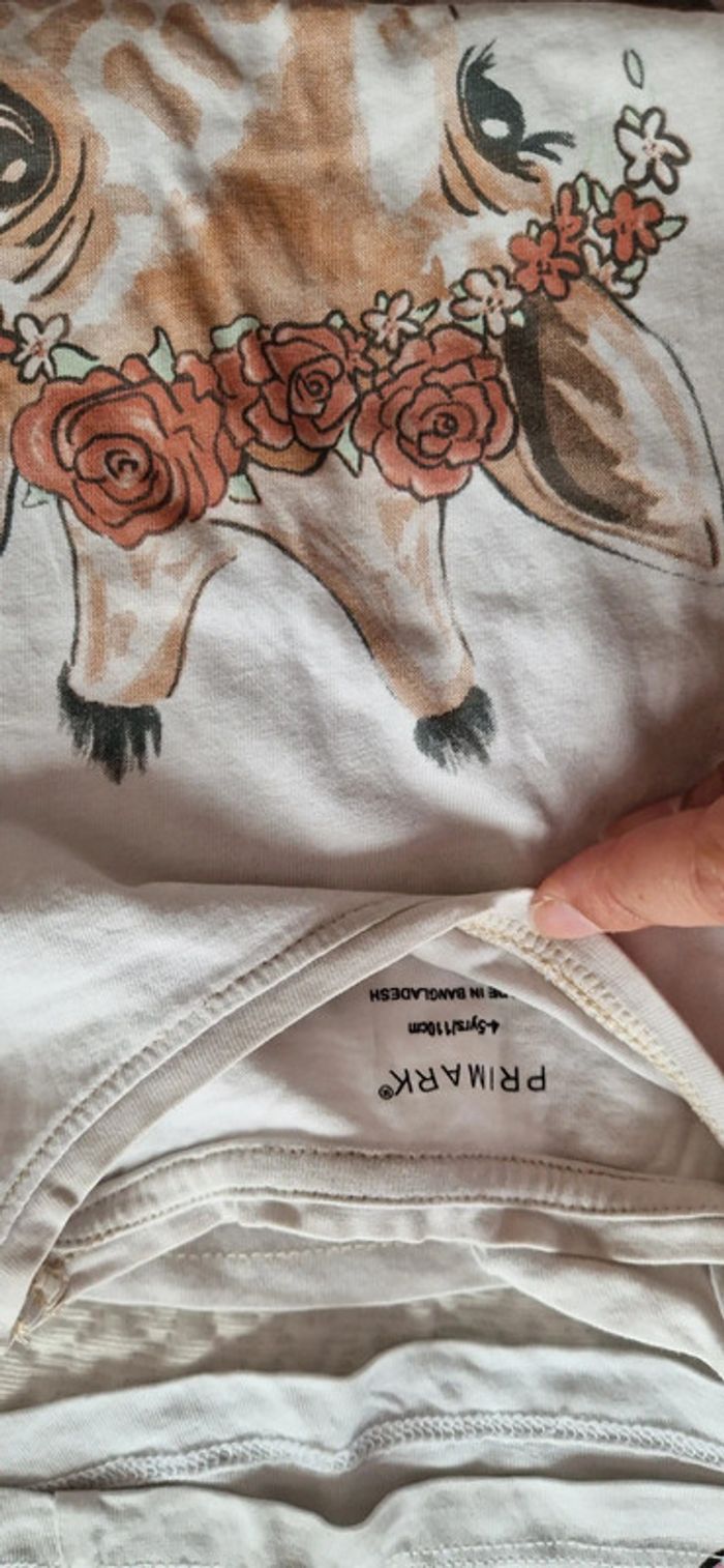 Lot de 5 t-shirts manches courtes fille 4 ans - photo numéro 8