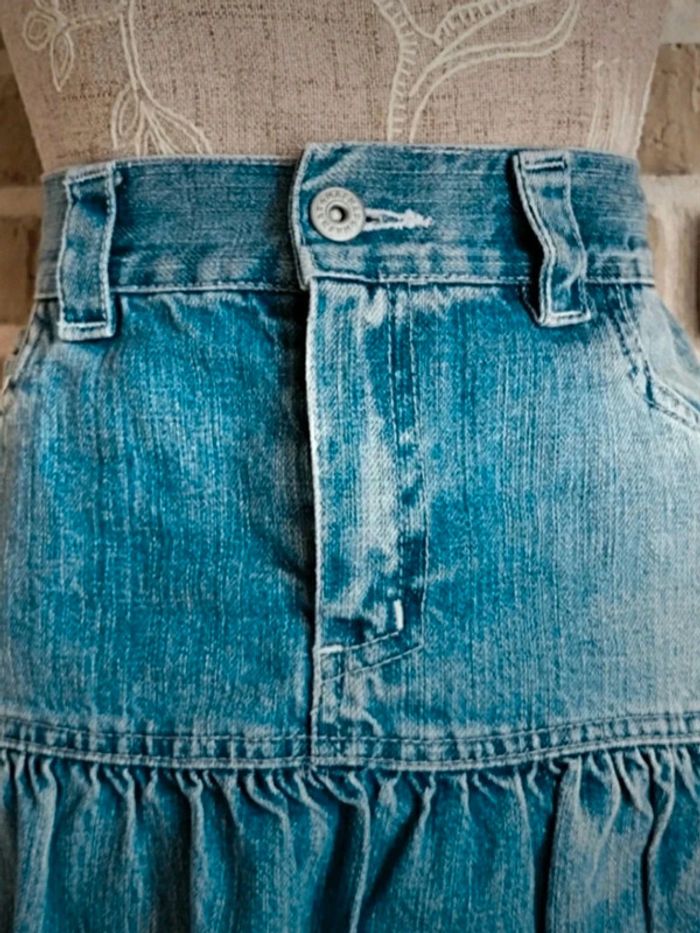 Jupe en jean bleu délavé Naf Naf M 38 - photo numéro 6