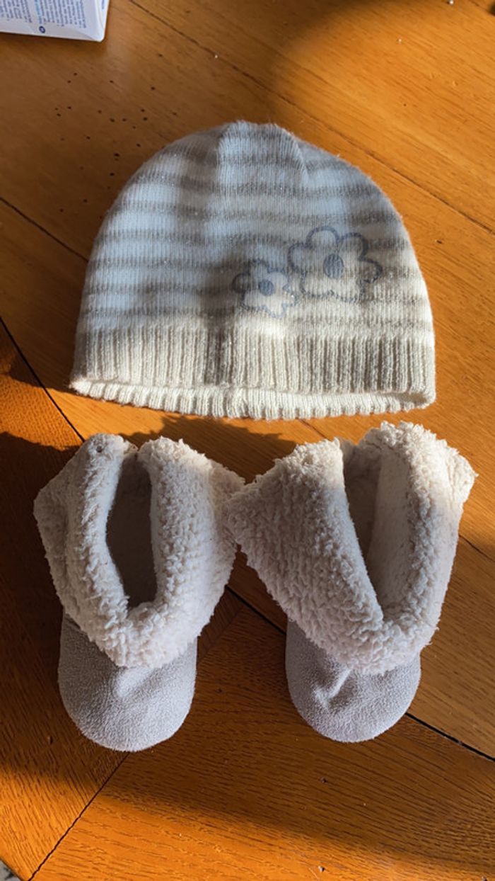 Chaussures + bonnet fille