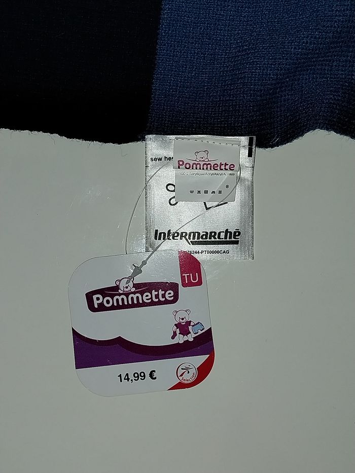 Écharpe pommette bleu avec motif - photo numéro 4