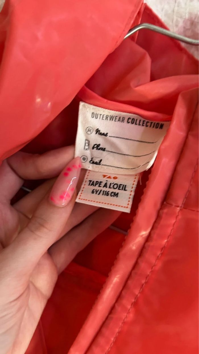 Kway / imperméable rose taille 6 ans - photo numéro 4