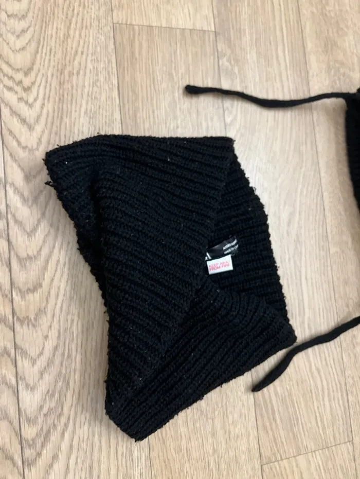 Ensemble noir bonnet et tour de cou 3/5 ans Zara Bonne etat - photo numéro 3