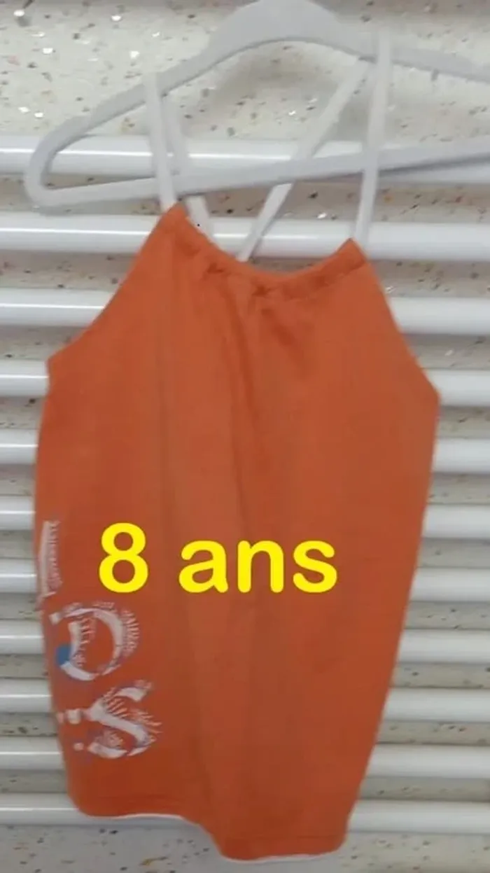 Débardeur orange Taille 8 ans