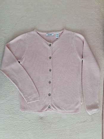Gilet Okaïdi 6 ans en coton texturé rose clair