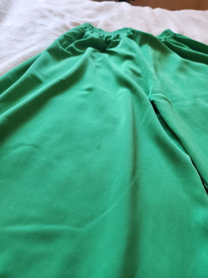 Pantalon à jambes larges / palazzo vert TU 36/40 - photo numéro 11