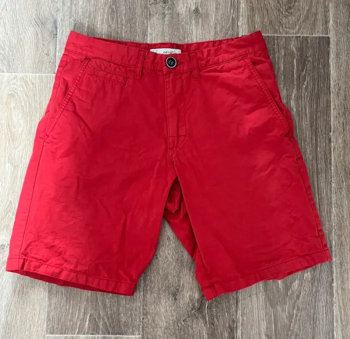 Bermuda rouge celio xs