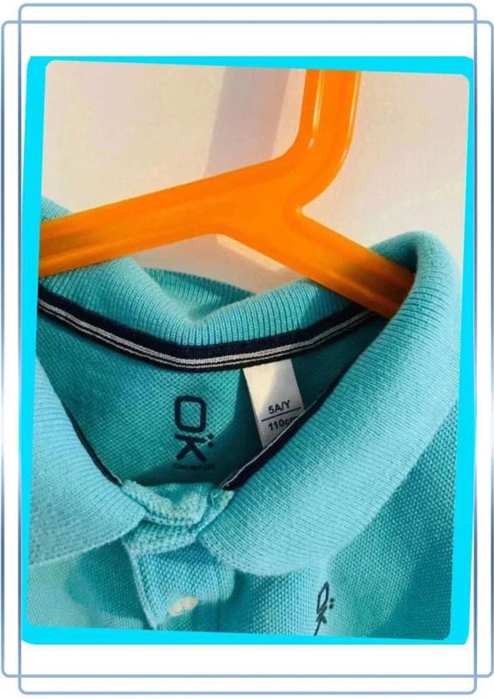 Beau polo turquoise 5 ans okaïdi - photo numéro 3